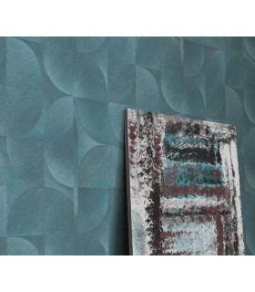 Papier peint Erismann, Collection Martinique - Intissé grainé, Décor : HARMONY BLEU