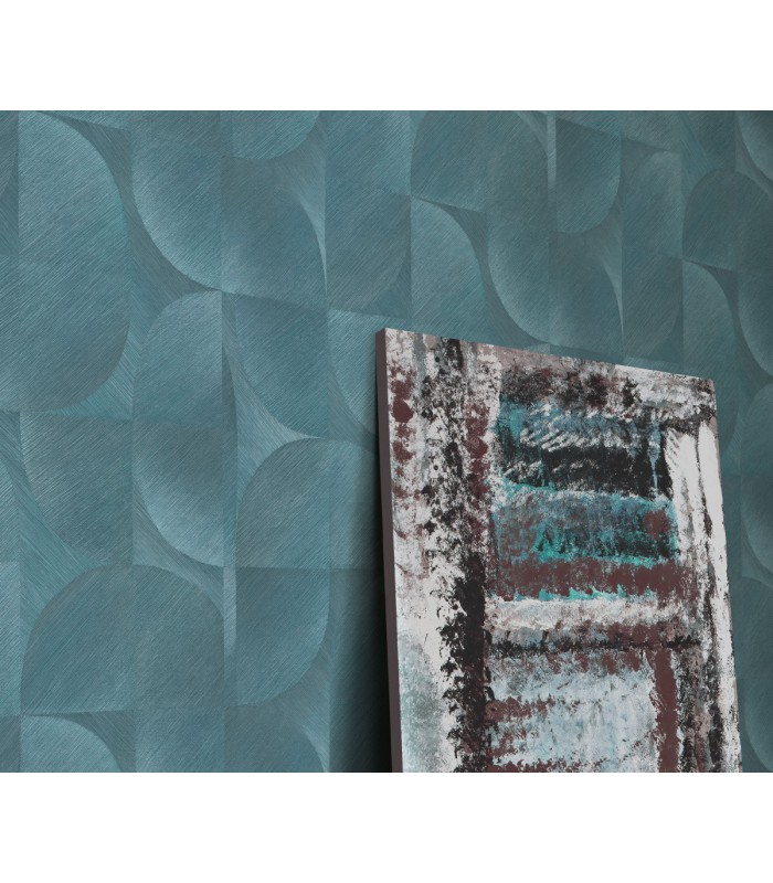 Papier peint Erismann, Collection Martinique - Intissé grainé, Décor : HARMONY BLEU