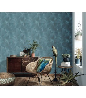 Papier peint Erismann, Collection Martinique - Intissé grainé, Décor : HARMONY BLEU