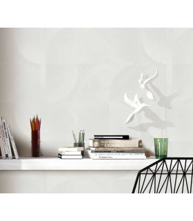 Papier peint Erismann, Collection Martinique - Intissé grainé, Décor : HARMONY BLANC