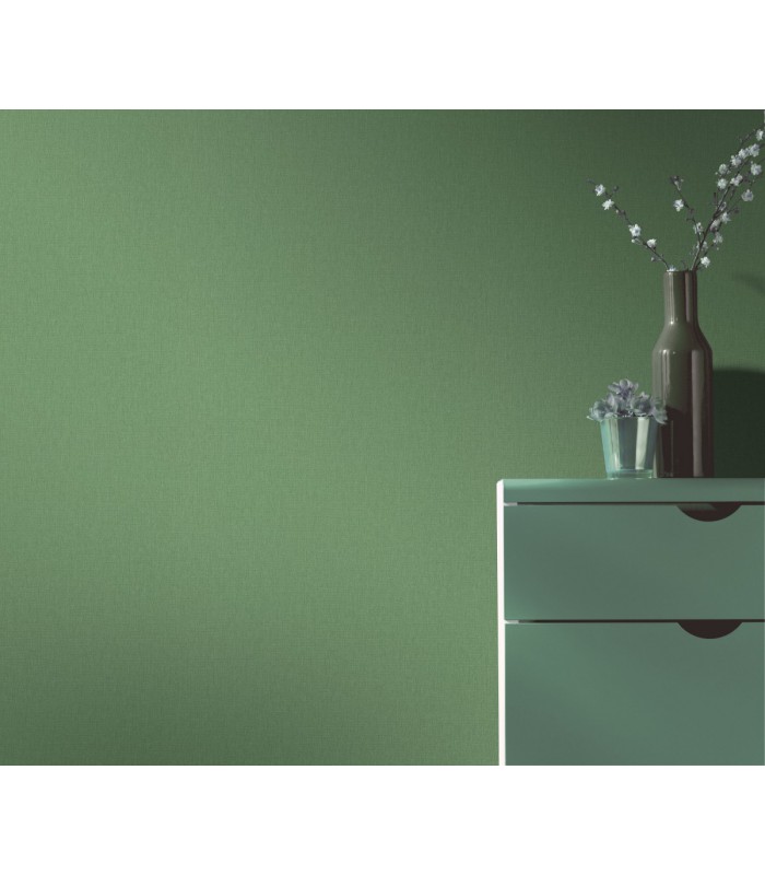 Papier peint Erismann, Collection Martinique - Intissé grainé, Décor : PASSION VERT