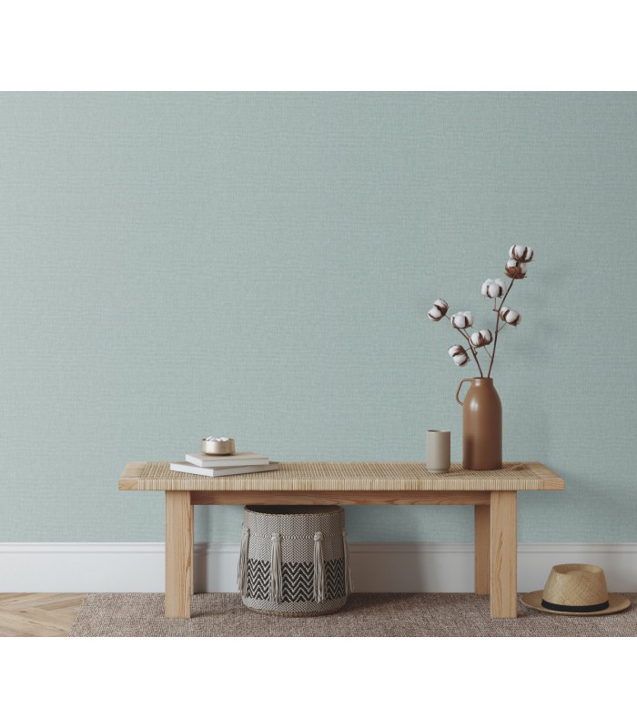 Papier peint Erismann, Collection Martinique - Intissé grainé, Décor : PASSION VERT D´EAU