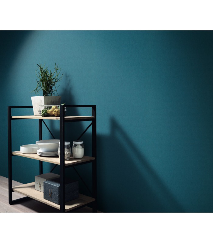 Papier peint Erismann, Collection Martinique - Intissé grainé, Décor : PASSION BLEU FONCE