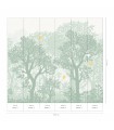 Papier peint Erismann - La Terrasse végétal - Décor végétal vert sauge - 220520101