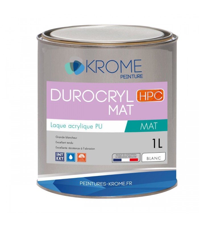 Krome Durocryl Mat Laque Acrylique Polyuréthane - Intérieur et Extérieur