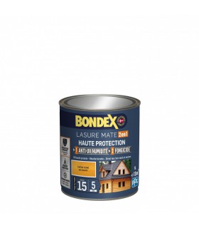 Bondex Lasure 2 en 1 Haute Protection – Anti UV/ Anti Humidité – Fongicide - Finition Mat velouté