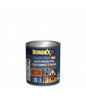 Bondex Lasure 2 en 1 Haute Protection – Anti UV/ Anti Humidité – Fongicide - Finition Mat velouté