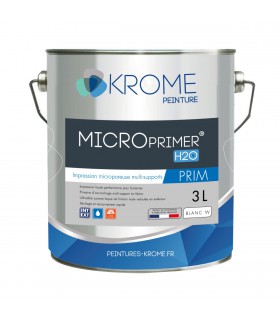 Krome MicroPrimer H2o Peinture d'Impression Microporeuse Multi-supports Intérieur et Extérieur