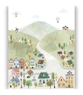 Panoramique WELCOME TO THE VILLAGE MULTICO S 200x250 - Collection ONCE UPON A TIME 2 - CASADECO - Réf. OUTD200713605