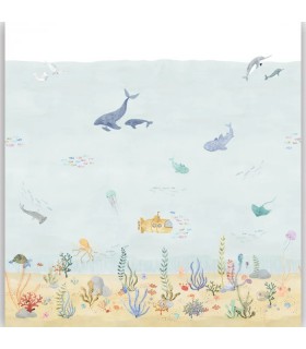 Panoramique EXPLORATION UNDER THE SEA BLEU M 300x280 - Collection ONCE UPON A TIME 2 - CASADECO - Réf. OUTD200706208