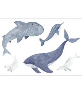 Panoramique SEA LIFE SPRAY UP BLEU - Collection ONCE UPON A TIME 2 - CASADECO - Réf. OUTD200896505