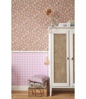 Papier Peint VICHY LILAS - Collection ONCE UPON A TIME 2 - CASADECO - Réf. OUTD89265313