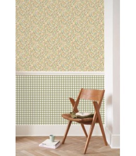 Papier Peint VICHY KAKI - Collection ONCE UPON A TIME 2 - CASADECO - Réf. OUTD89267535