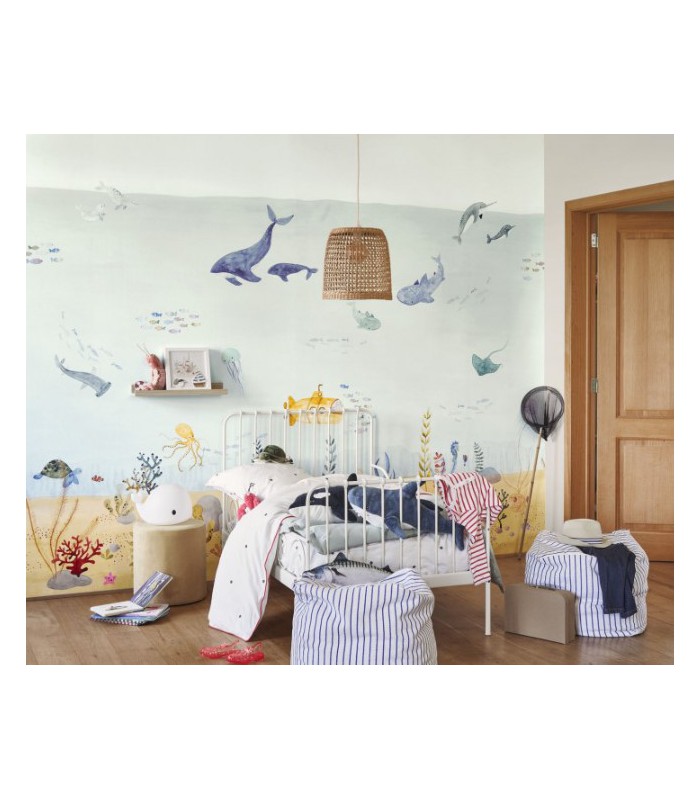 Panoramique EXPLORATION UNDER THE SEA BLEU M 300x280 - Collection ONCE UPON A TIME 2 - CASADECO - Réf. OUTD200706208