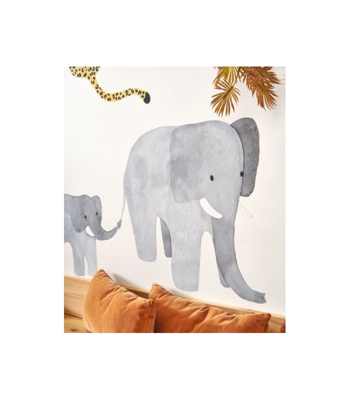 Panoramique ELEPHANTS MARCH SPRAY UP MULTICOULEURS - Collection ONCE UPON A TIME 2 - CASADECO - Réf. OUTD201019797