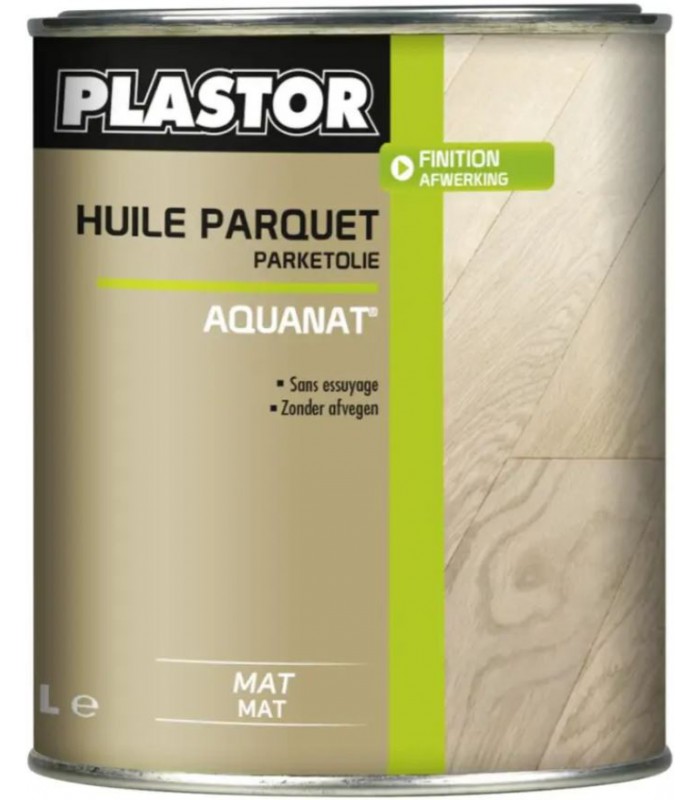 Plastor Huile Parquet Sans Essuyage Aquanat Finition Mate