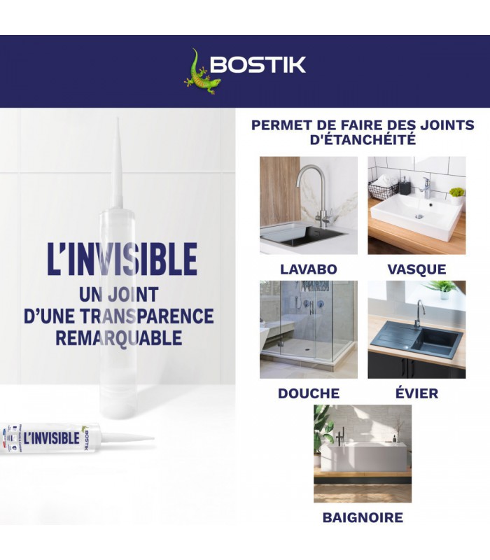 Bostik Silicone L’Invisible 290 ml Transparent