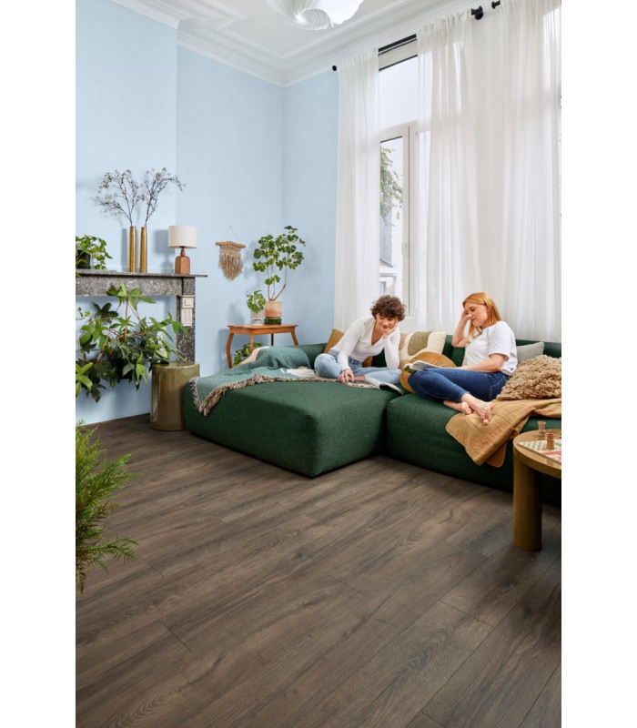 Parquet stratifié Ocean+ 8V4 - Epic Brown - Résistant à l'eau - 1288 x 190 x 8 mm