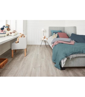 Parquet stratifié Ocean+ 8V4 - Java Light Grey - Résistant à l'eau - 1288 x 190 x 8 mm