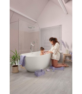 Parquet stratifié Ocean+ 8XL - Jazz Light Grey - Résistant à l'eau - 2038 x 241 x 8 mm