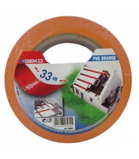 Adhésif PVC orange de masquage extérieur et intérieur - Longueur - 33m - Largeur