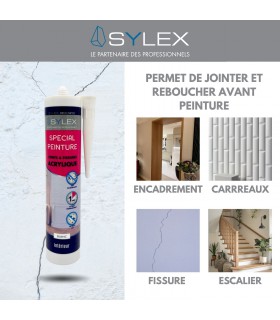 Mastic Joints et Fissures spécial peinture 280ml Sylex DECO MP 201