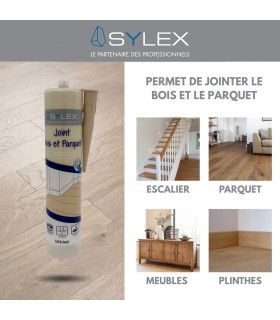 Mastic joint de finition bois et parquet Sylex