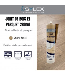 Mastic joint de finition bois et parquet Sylex