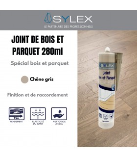 Mastic joint de finition bois et parquet Sylex