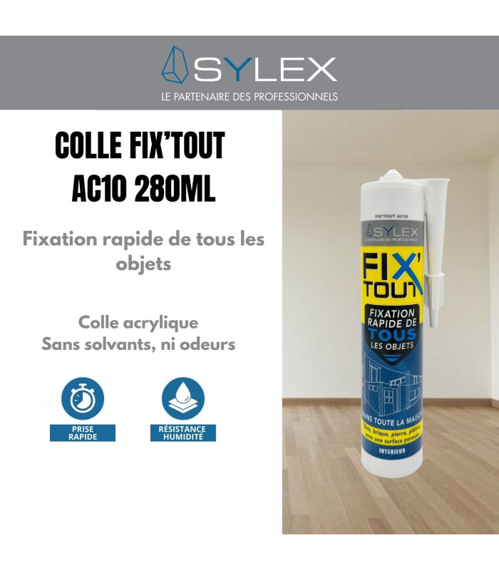 Colle acrylique sans solvants Sylex Fixtout AC10 280 ml