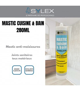 Mastic silicone cuisine et bains Novofix 280 ml