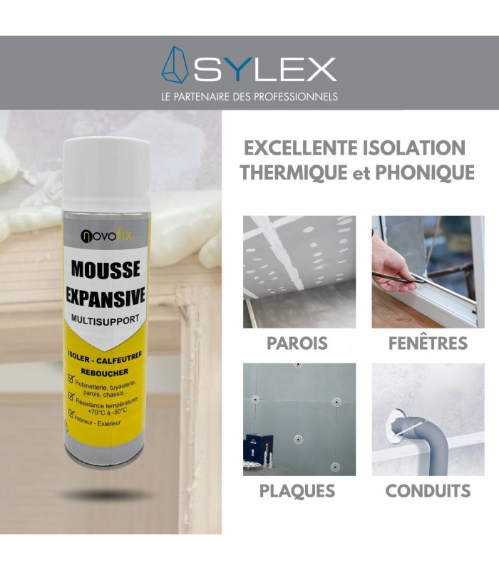 Mousse expansive Polyuréthane Isolante Multi-supports 1C