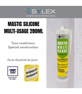 Mastic Silicone Multiusage Tous Matériaux - Novofix