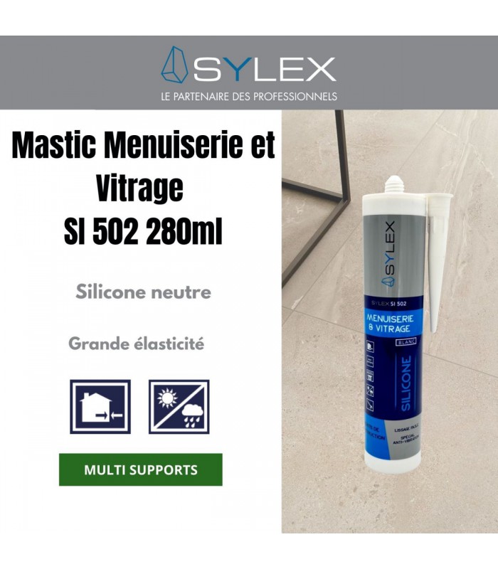 Mastic Menuiserie et Vitrage 280ml SYLEX SI 502
