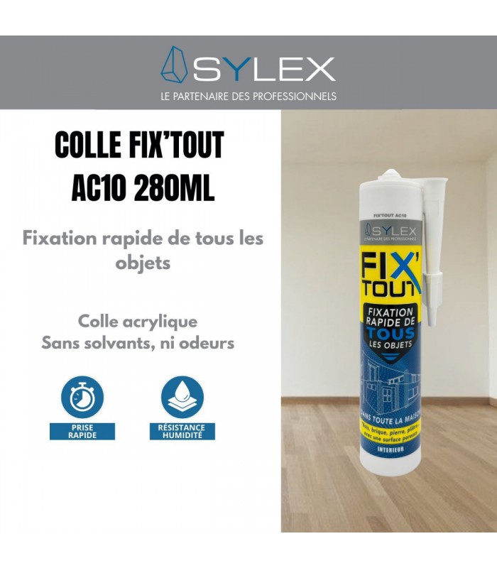 Colle acrylique sans solvants Sylex Fixtout AC10 280 ml