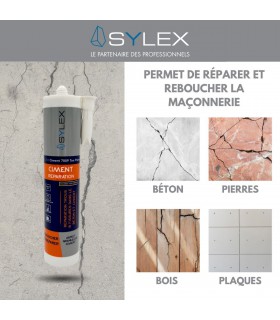 Mastic réparation ciment 7009 280 ml SYLEX