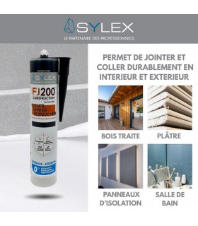 Mastic Coller, Jointer et Sceller 290ml Sylex Construction FJ 200
