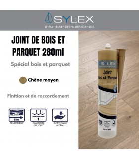 Mastic joint de finition bois et parquet Sylex