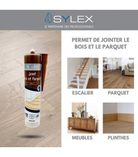 Mastic joint de finition bois et parquet Sylex
