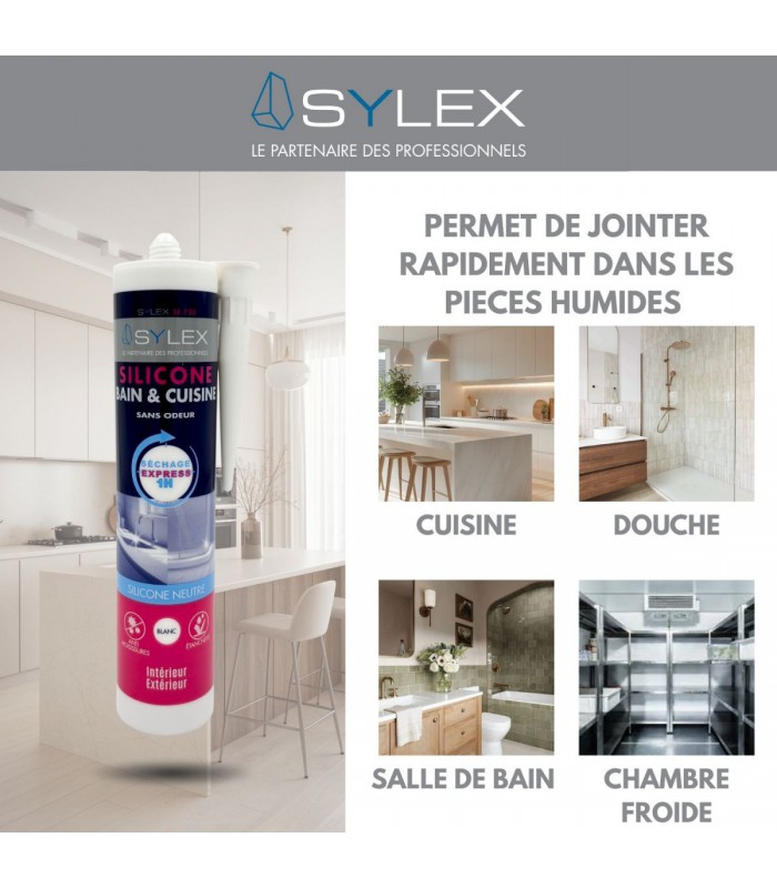 Mastic Cuisine & SDB séchage express SE 720 Sylex - 280ml