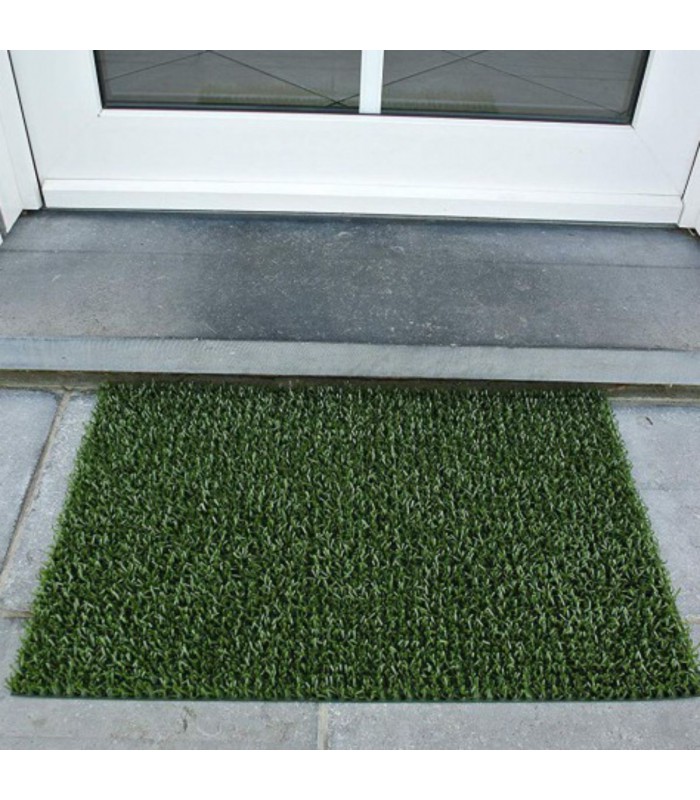 Tapis grattant intérieur extérieur gazon synthétique 40x60 cm
