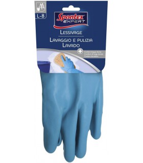 Gants de lessivage Spontex latex protection nettoyage