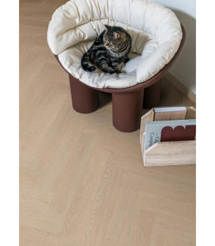 Dalle à clipser PVC RIGID 55 Herringbone - Luna - 609 x 108 x 6 mm