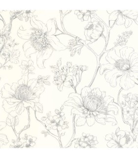 Papier peint Caselio - Silent Garden noir - 10707