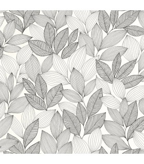 Papier peint Caselio - Little Botanica noir et blanc - 10715