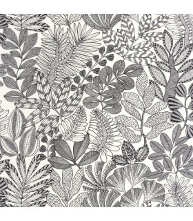 Papier peint Caselio - Golden Jungle noir et blanc - 10716