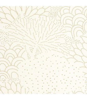 Papier peint Caselio - Bloom Reverie blanc doré - 10717
