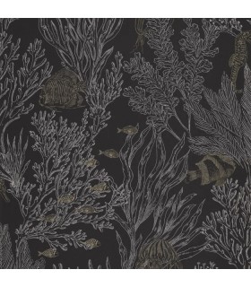 Papier peint Caselio - Deep Abyss noir or - 10719