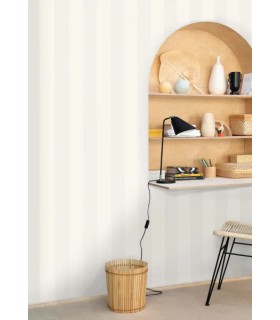 Papier peint Caselio - Wide Lines blanc irisé - 10402