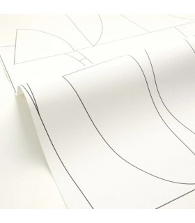 Papier peint Caselio - Edges blanc et noir - 10502